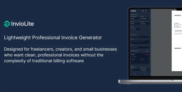 InvioLite - Lightweight Professional Invoice Generator Free Download