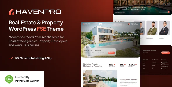 Havenpro – Real Estate Agency Property Gutenverse FSE WordPress Theme